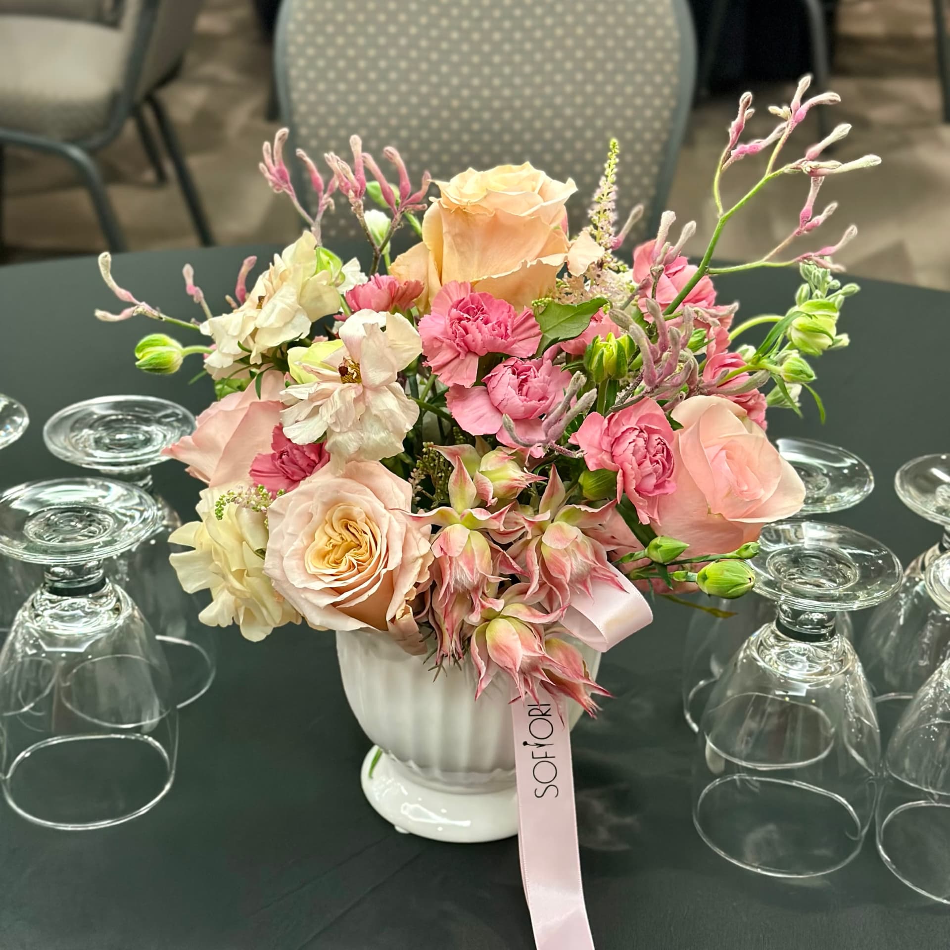 Pink Table Centrepiece