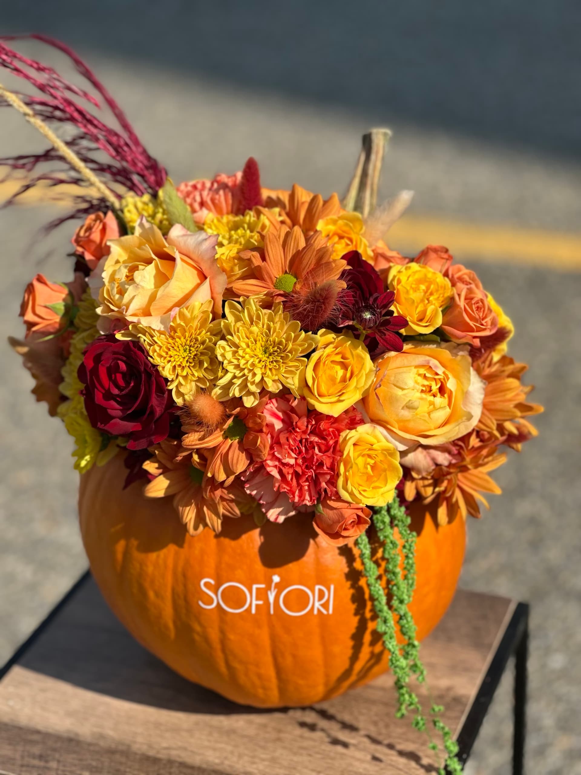 Large Floral Pumpkin